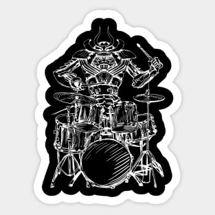 SEEMBO Samurai Playing Drums Drummer Musician Drumming Band Sticker